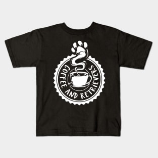 Coffee and Retrievers - Retriever Kids T-Shirt